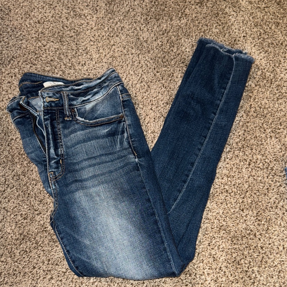 BKE Women's Dark Blue Skinny Jeans
